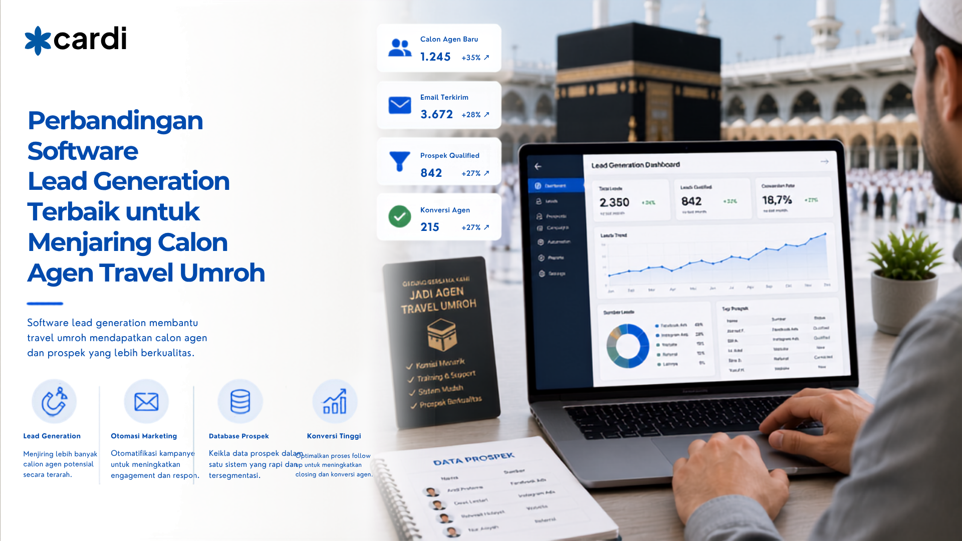 Perbandingan Software Lead Generation Terbaik untuk Menjaring Calon Agen Travel Umroh