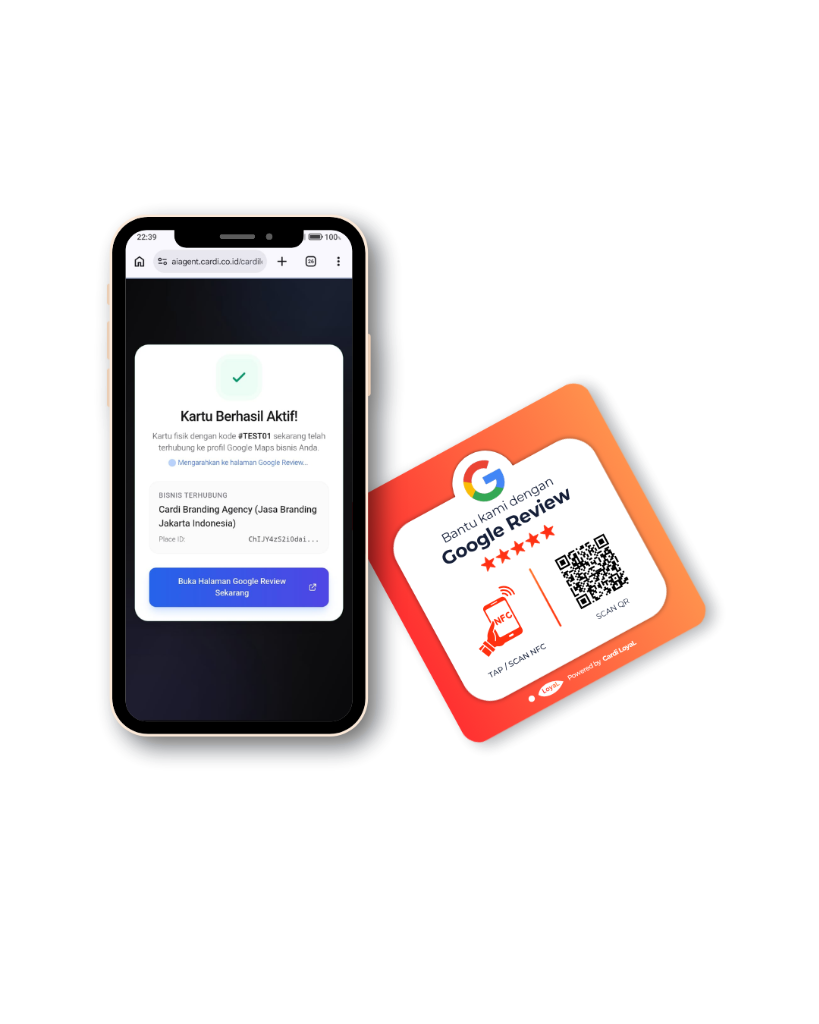 Plakat Akrilik Google Review NFC